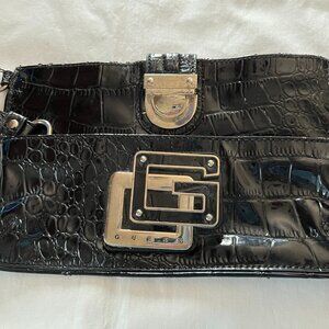 Women's GUESS black clutch purse with strap